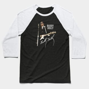 Buddy Holly Signature Men Baseball T-Shirt